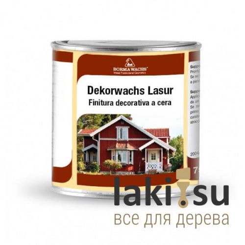 Декоративная восковая эмаль для внутренних и наружных работ Dekorwachs Lasur, 50 - белая